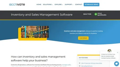 Screenshot of Acctivate website