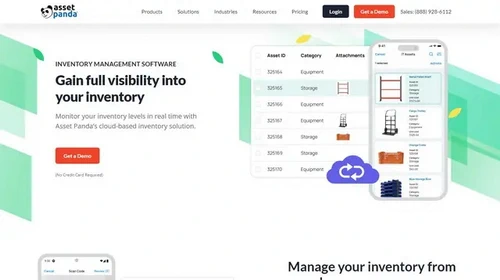 Screenshot of AssetPanda website