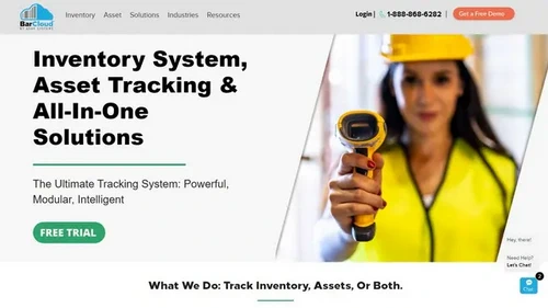 Screenshot of BarCloud website