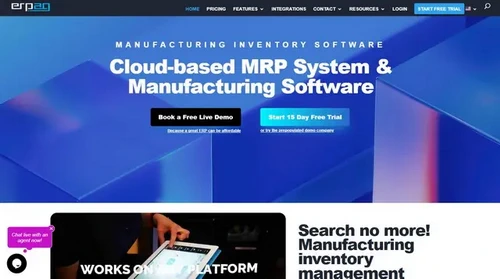 Screenshot of ERPAG website