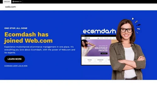 Screenshot of ecomdash website