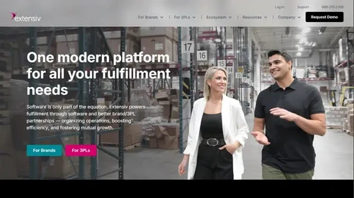 Screenshot of Extensive website