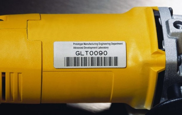 Fixed asset tag identifying an equipment component